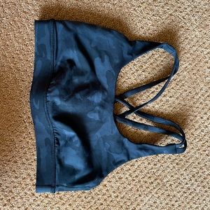 Lululemon Black Camo Sports Bra SIZE 4